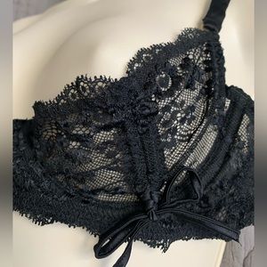 Myla high end UK brand black lace bra size M